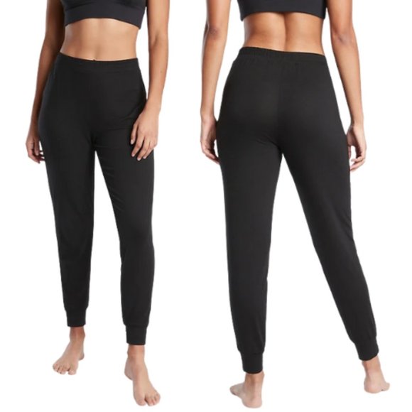 Athleta Other - ATHLETA Nighttime Bliss Sleep Jogger Black Super Soft Jersey Lounge Pants Small